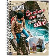 Caderno universitário capa dura 1x1 80 folhas, Imagem e Mensagem, Spiral, 2277042 - PT 1 UN