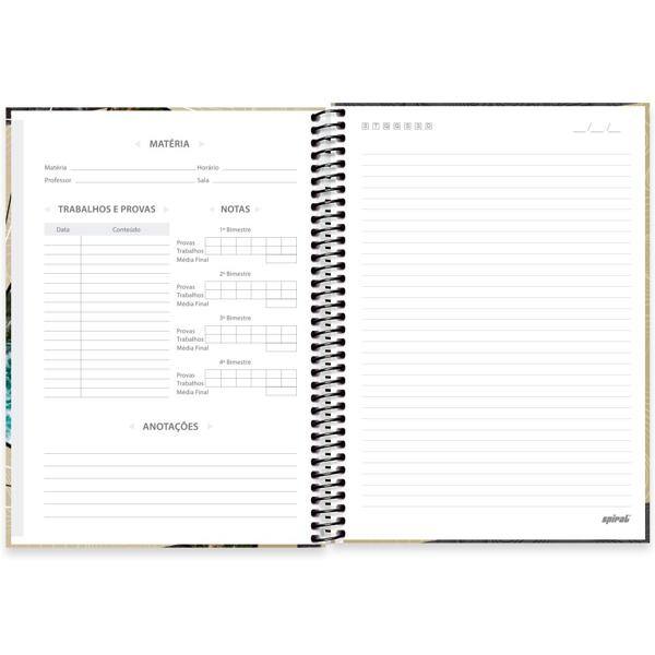 Caderno universitário capa dura 1x1 80 folhas, Imagem e Mensagem, Spiral, 2277042 - PT 1 UN