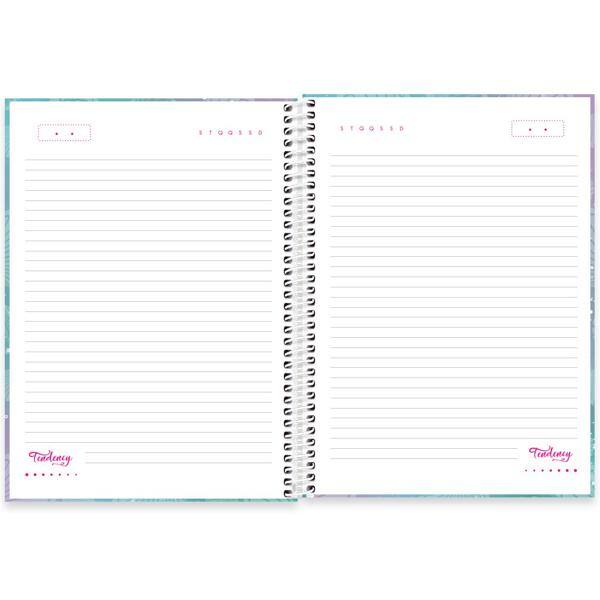 Caderno universitário capa dura 1x1 80 folhas, Tendency Sereia, Spiral, 2277615 - PT 1 UN