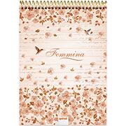 Caderno universitário espiral superior capa dura 80 folhas Feminina 2276892 Spiral PT 1 UN