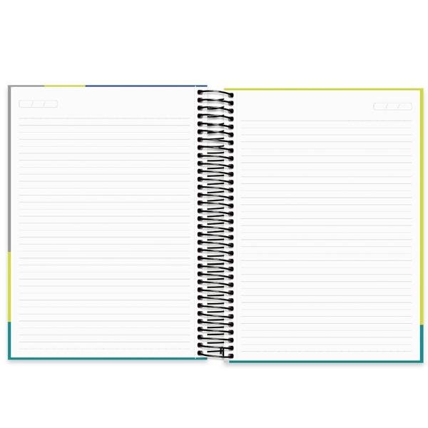 Caderno universitário capa dura 10x1 160 folhas, Black Out Azul, Spiral, 211963 - PT 1 UN