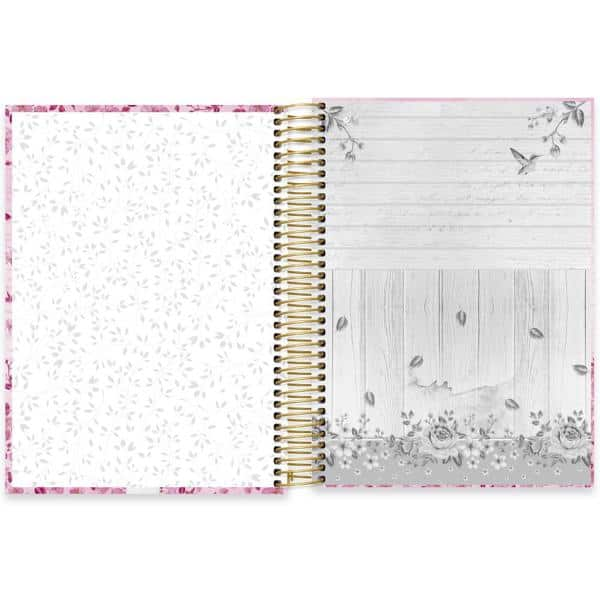 Caderno universitário capa dura 10x1 160 folhas, Femmina Rosa, Spiral, 2278391 - PT 1 UN