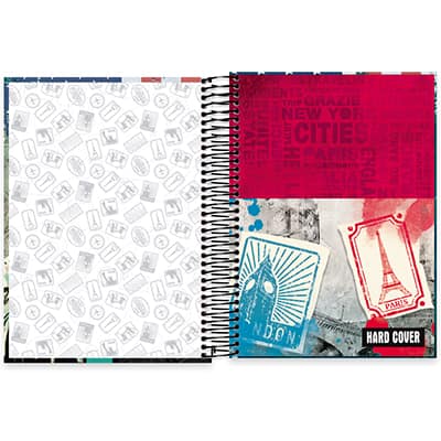 Caderno universitário capa dura 10x1 160 folhas, Hard Cover Nova Iorque, Spiral, 2278438 - PT 1 UN