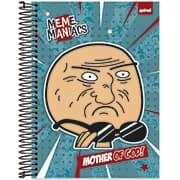 Caderno universitário capa dura 10x1 160 folhas, Meme Maniacs MOG, Spiral, 2240848 - PT 1 UN