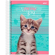 Caderno universitário capa dura 10x1 160 folhas, My Pet Gato, Spiral, 2278629 - PT 1 UN Caderno universitário capa dura 10x1 160 folhas, My Pet Gato, Spiral, 2278629 - PT 1 UN