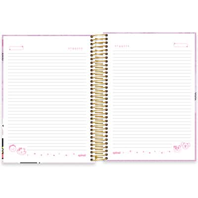 Caderno universitário capa dura 10x1 160 folhas, Pop Pet Panda, Spiral, 2278698 - PT 1 UN