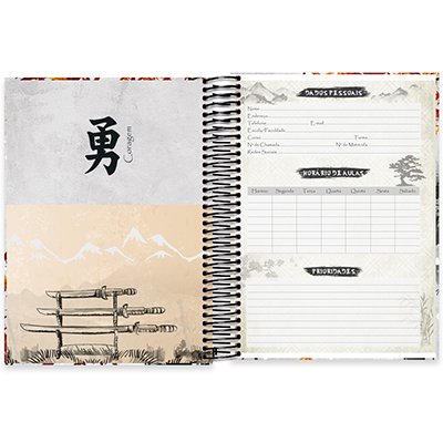 Caderno universitário capa dura 10x1 160 folhas, Zen Templo, Spiral, 2278865 - PT 1 UN