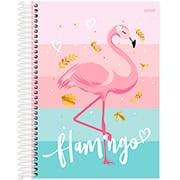 Caderno universitário capa dura 15x1 240 folhas, Tendency Flamingo, Spiral, 2279374 - PT 1 UN
