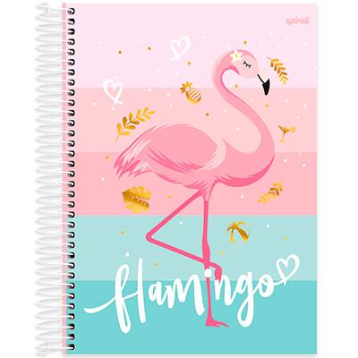 Caderno univ.capa dura 15x1 240fls Flamingo 2279374 Spiral Ten PT 1 UN
