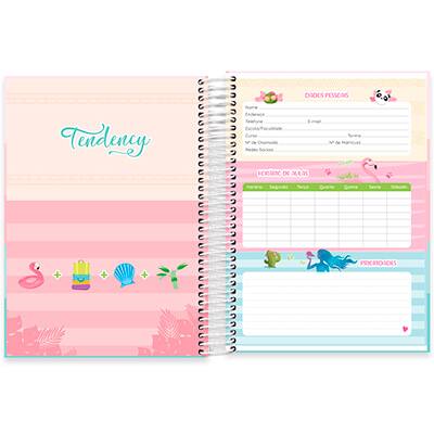 Caderno univ.capa dura 15x1 240fls Flamingo 2279374 Spiral Ten PT 1 UN