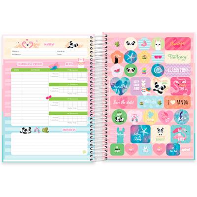 Caderno univ.capa dura 15x1 240fls Flamingo 2279374 Spiral Ten PT 1 UN