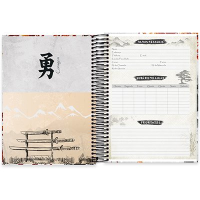 Caderno universitário capa dura 15x1 240 folhas, Zen Templo, Spiral, 2279435 - PT 1 UN