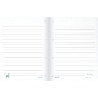 Caderno universitário 1x1 80 folhas coladas wireless Tendency Lhama 2281391 Spiral PT 1 UN