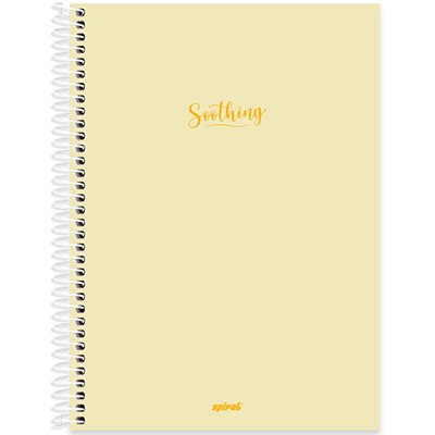 Caderno universitário capa polipropileno 1x1 80 folhas, Soothing Amarelo, Spiral, 2228433 - PT 1 UN