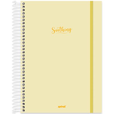 Caderno universitário capa polipropileno 10x1 160 folhas, Soothing Amarelo, Spiral, 2228426 - PT 1 UN