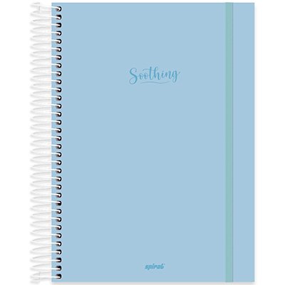 Caderno universitário capa polipropileno 10x1 160 folhas, Soothing Azul, Spiral, 2264035 - PT 1 UN
