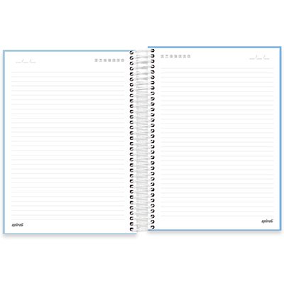 Caderno universitário capa polipropileno 10x1 160 folhas, Soothing Azul, Spiral, 2264035 - PT 1 UN