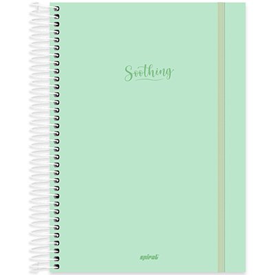 Caderno universitário capa polipropileno 10x1 160 folhas, Soothing Verde, Spiral, 2228488 - PT 1 UN