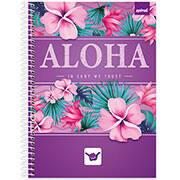 Caderno universitário capa dura 1x1 80 folhas, Hang Loose Roxa, Spiral, 2276946 - PT 1 UN