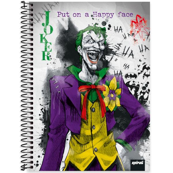 Caderno universitário capa dura 1x1 80 folhas, Joker, Spiral, 2277066 - PT 1 UN