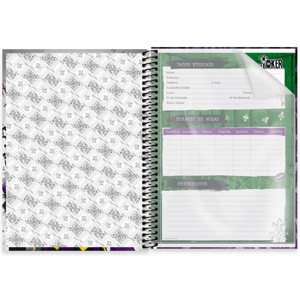 Caderno universitário capa dura 1x1 80 folhas, Joker, Spiral, 2277066 - PT 1 UN