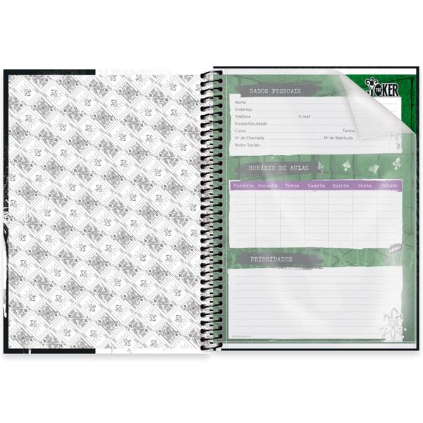 Caderno universitário capa dura 1x1 80 folhas, Joker, Spiral, 2277073 - PT 1 UN