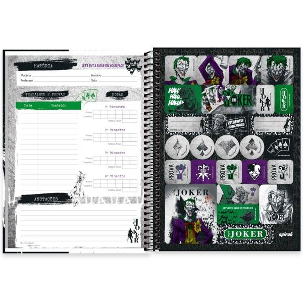 Caderno universitário capa dura 1x1 80 folhas, Joker, Spiral, 2277073 - PT 1 UN