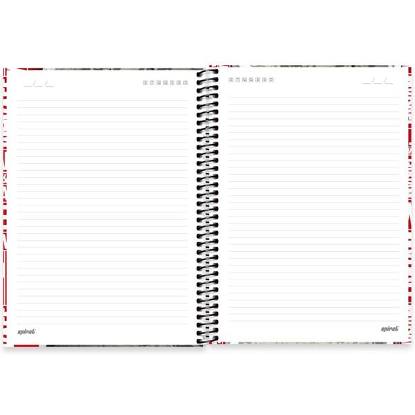 Caderno universitário capa dura 1x1 80 folhas, Marvel Red Brick, Spiral, 2277226 - PT 1 UN