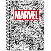 Caderno universitário capa dura 1x1 80 folhas, Marvel Red Brick, Spiral, 2277233 - PT 1 UN
