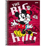 Caderno universitário capa dura 1x1 80 folhas, Mickey e Minnie Disney, Spiral, 2276601 - PT 1 UN Caderno universitário capa dura 1x1 80 folhas, Mickey e Minnie Disney, Spiral, 2276601 - PT 1 UN