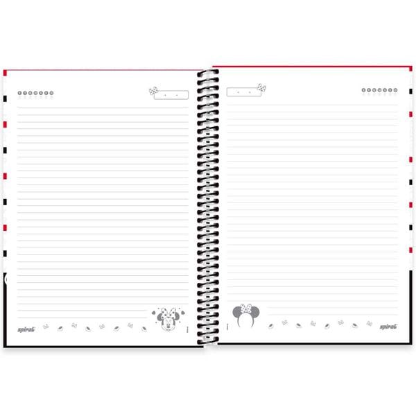 Caderno universitário capa dura 1x1 80 folhas, Disney Minnie Clássico, Spiral, 2276663 - PT 1 UN