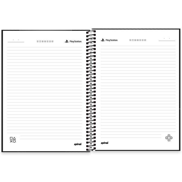 Caderno universitário capa dura 1x1 80 folhas, Playstation, Spiral, 2277301 - PT 1 UN