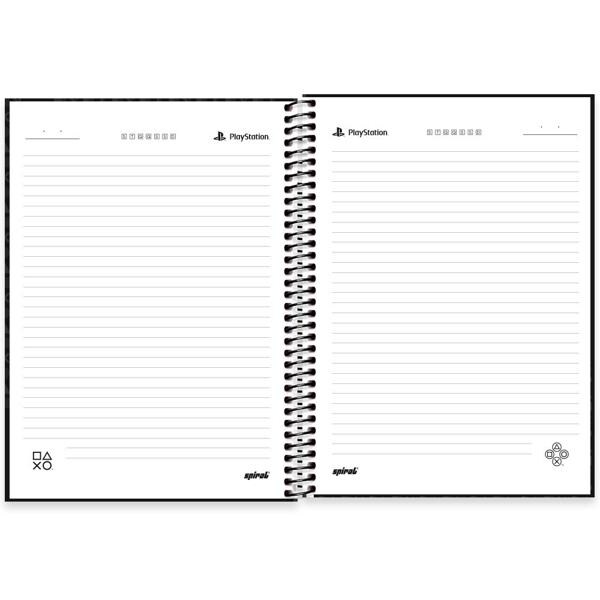 Caderno universitário capa dura 1x1 80 folhas, Playstation, Spiral, 2277318 - PT 1 UN