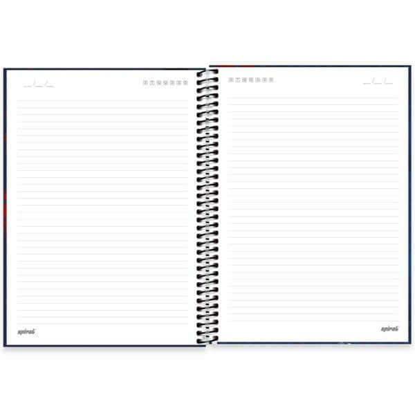 Caderno universitário capa dura 1x1 80 folhas, Paris Saint Germain - PSG, Spiral, 2277349 - PT 1 UN