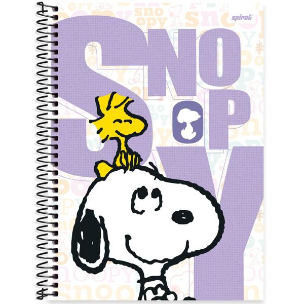 Caderno universitário capa dura 1x1 80 folhas, Snoopy, Spiral, 2277424 - PT 1 UN