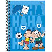 Caderno universitário capa dura 1x1 80 folhas, Turma da Mônica Cebolinha e Cascão, Spiral, 2277684 - PT 1 UN