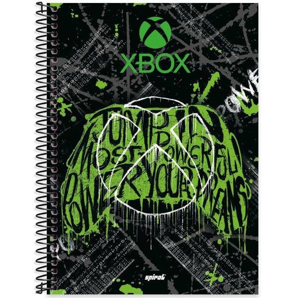 Caderno universitário capa dura 1x1 80 folhas, XBox, Spiral, 2277776 - PT 1 UN