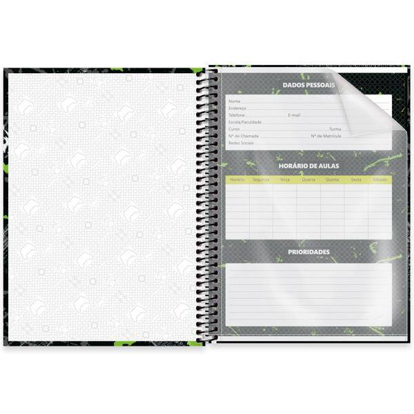 Caderno universitário capa dura 1x1 80 folhas, XBox, Spiral, 2277776 - PT 1 UN