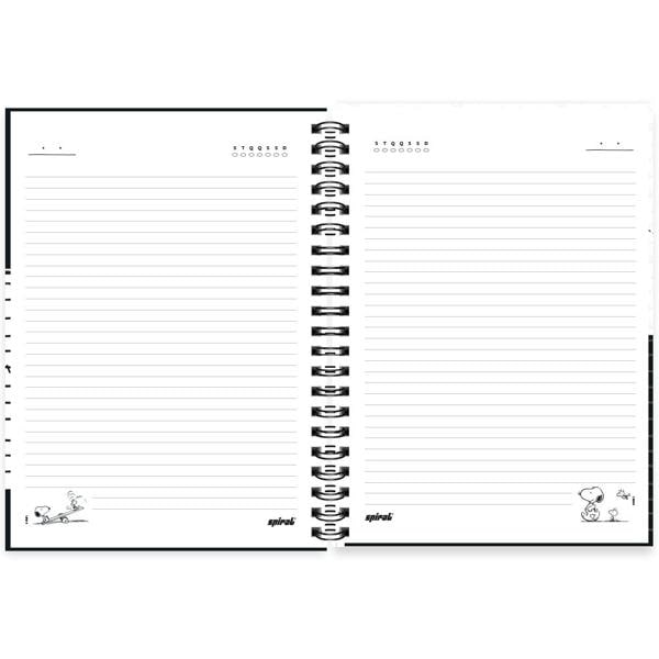 Caderno universitário capa dura 1x1 80 folhas, Snoopy, Spiral, 2277820 - PT 1 UN