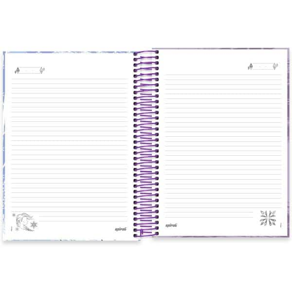 Caderno universitário capa dura 10x1 160 folhas, Disney Frozen, Spiral, 2278919 - PT 1 UN