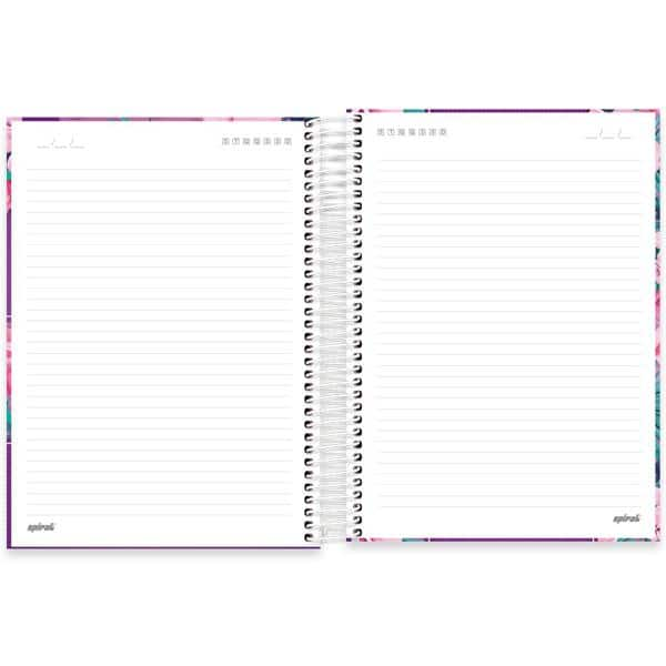 Caderno universitário capa dura 10x1 160 folhas, Hang Loose Roxa, Spiral, 2240459 - PT 1 UN