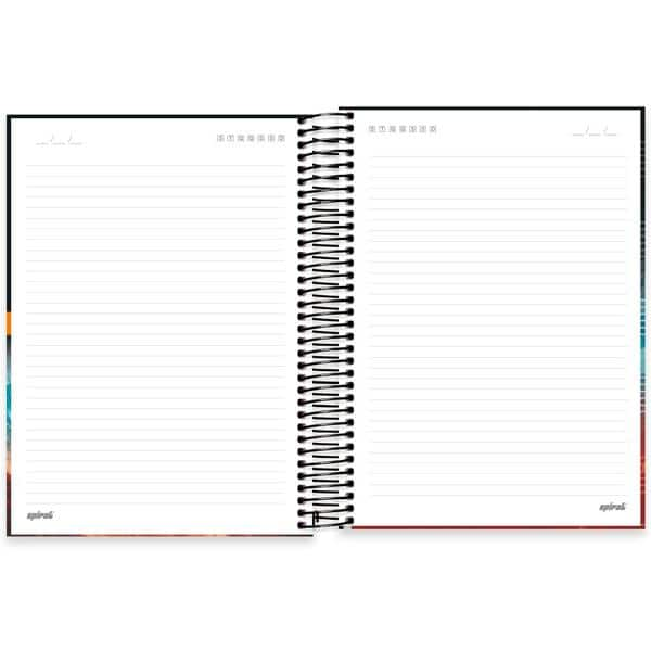 Caderno universitário capa dura 10x1 160 folhas, Hang Loose Laranja, Spiral, 2240466 - PT 1 UN