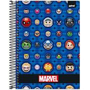 Caderno universitário capa dura 10x1 160 folhas, Marvel Emoji, Spiral, 2278575 - PT 1 UN