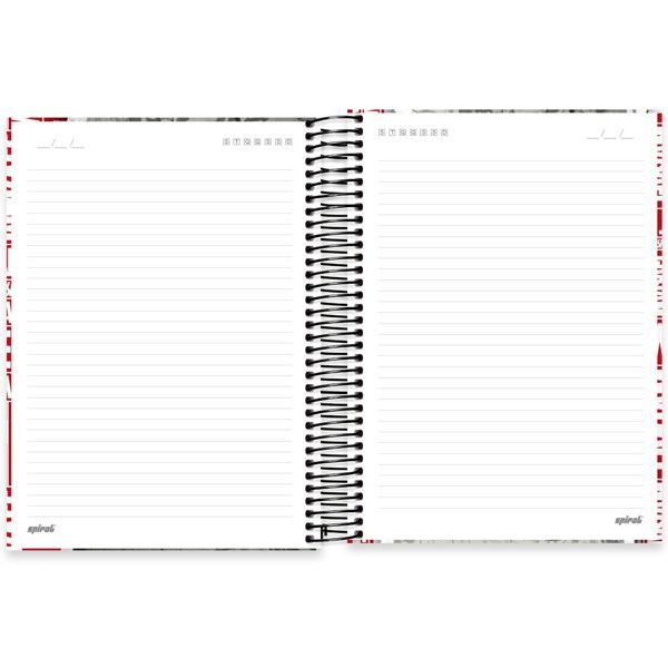 Caderno universitário capa dura 10x1 160 folhas, Marvel Red Brick, Spiral, 2278599 - PT 1 UN