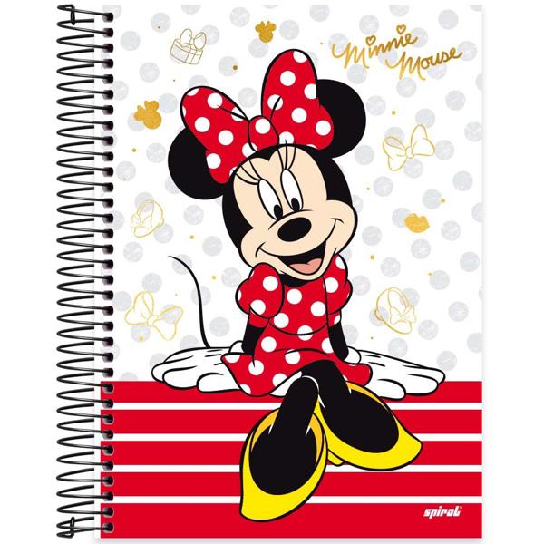 Caderno universitário capa dura 10x1 160 folhas, Disney Minnie Clássico, Spiral, 2278285 - PT 1 UN