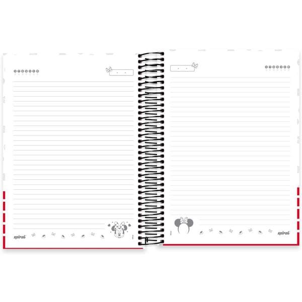 Caderno universitário capa dura 10x1 160 folhas, Disney Minnie Clássico, Spiral, 2278285 - PT 1 UN