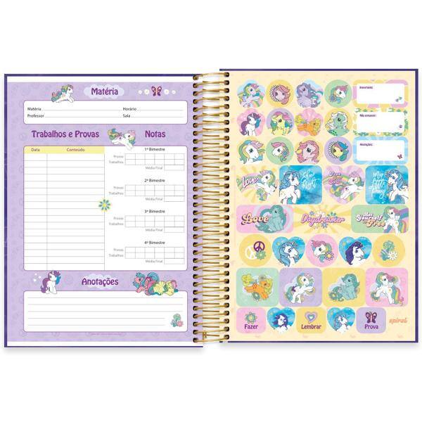 Caderno universitário capa dura 10x1 160 folhas, My Little Pony, Spiral, 2228877 - PT 1 UN