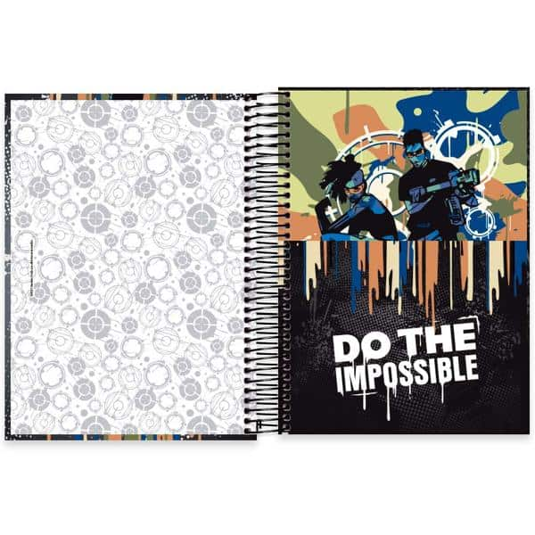 Caderno universitário capa dura 10x1 160 folhas, Nerf, Spiral, 2228839 - PT 1 UN