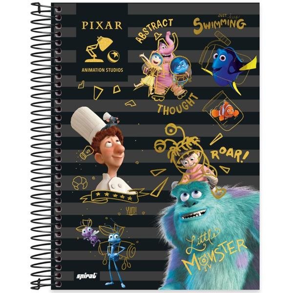 Caderno universitário capa dura 10x1 160 folhas, Disney Pixar, Spiral, 2278964 - PT 1 UN