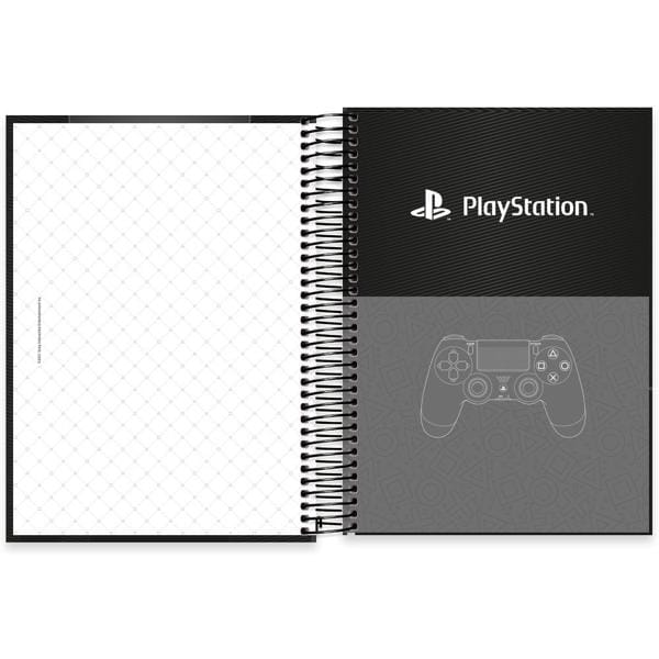 Caderno universitário capa dura 10x1 160 folhas, Playstation, Spiral, 2278667 - PT 1 UN